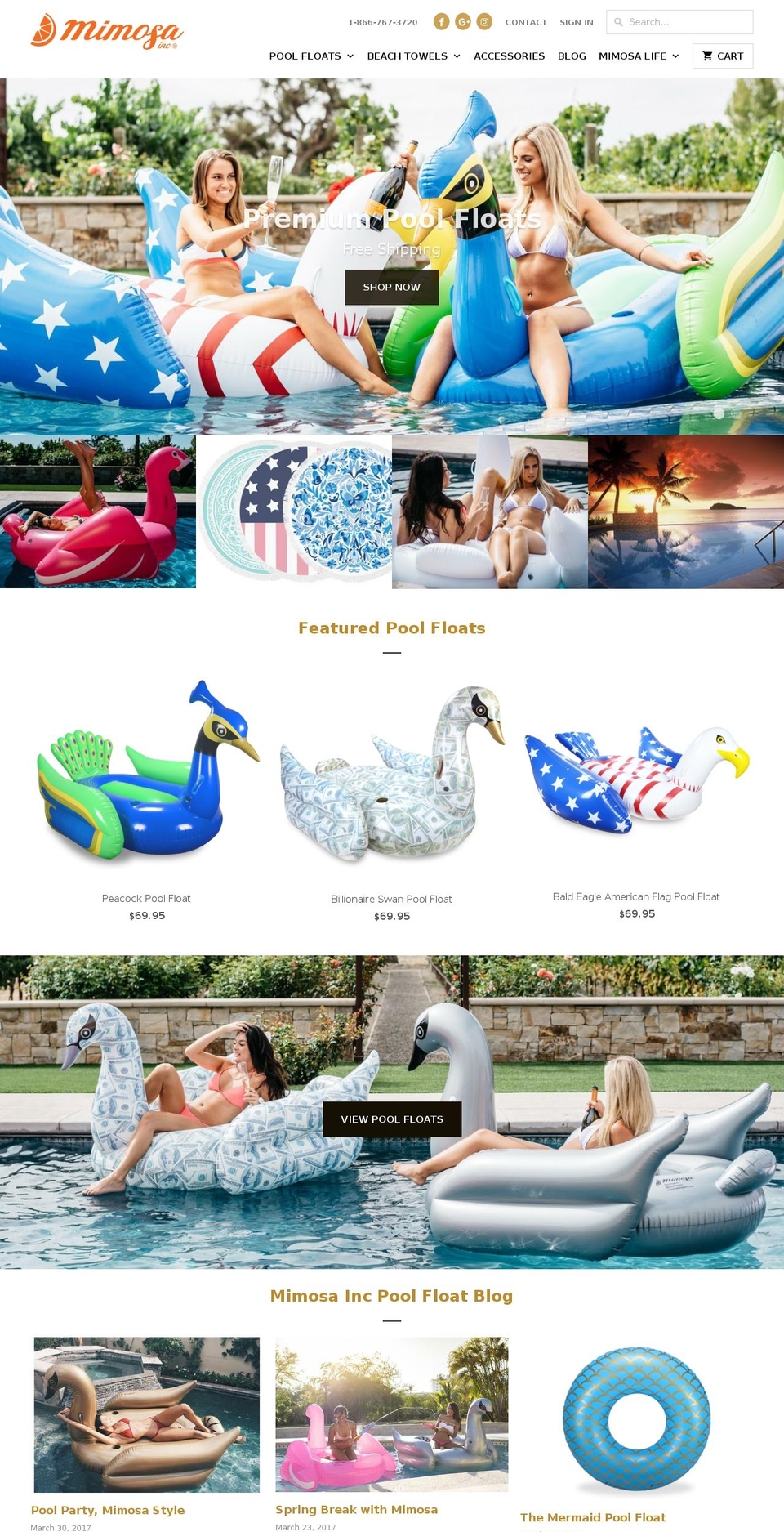 mimosainc.com shopify website screenshot