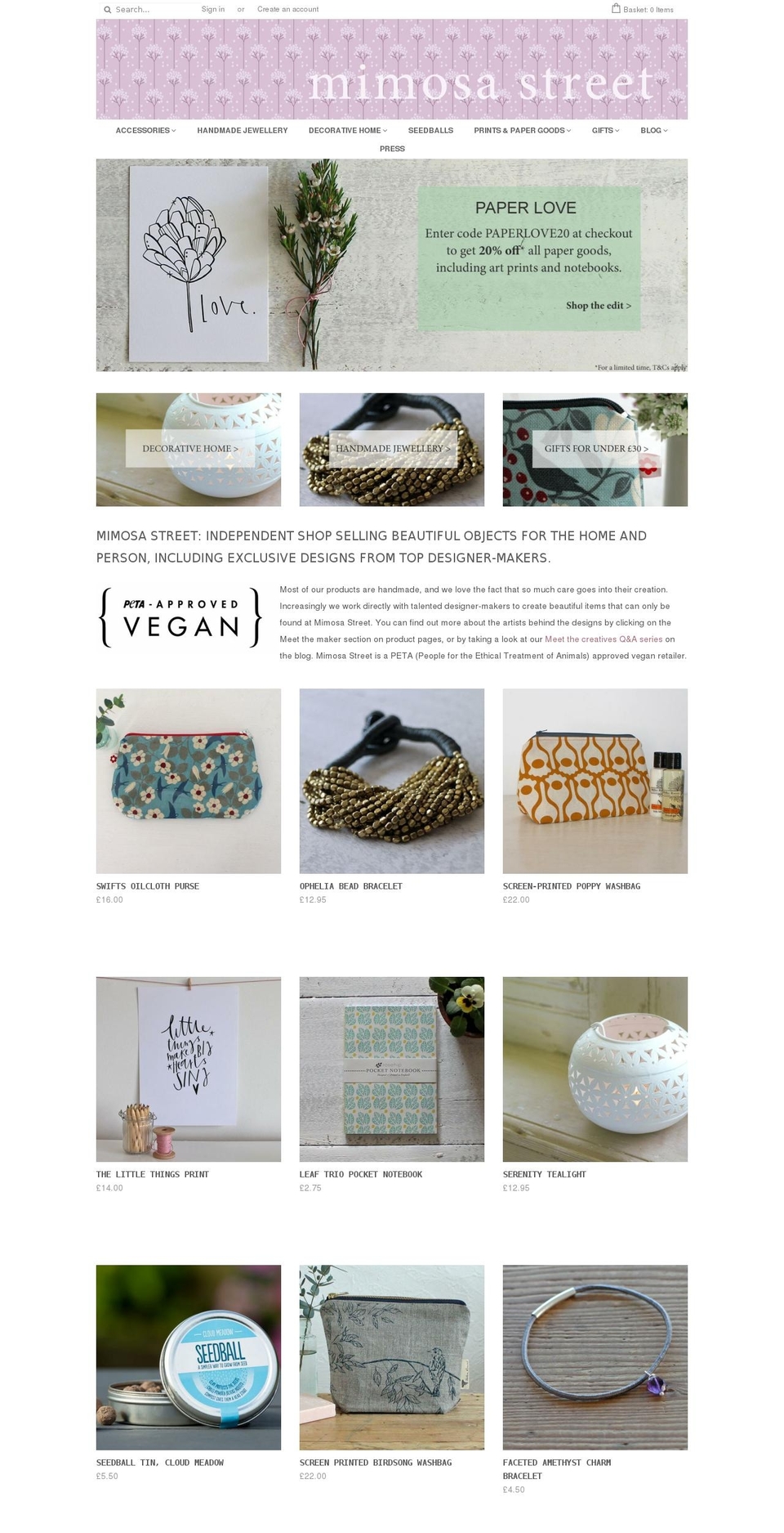 mimosastreet.com shopify website screenshot