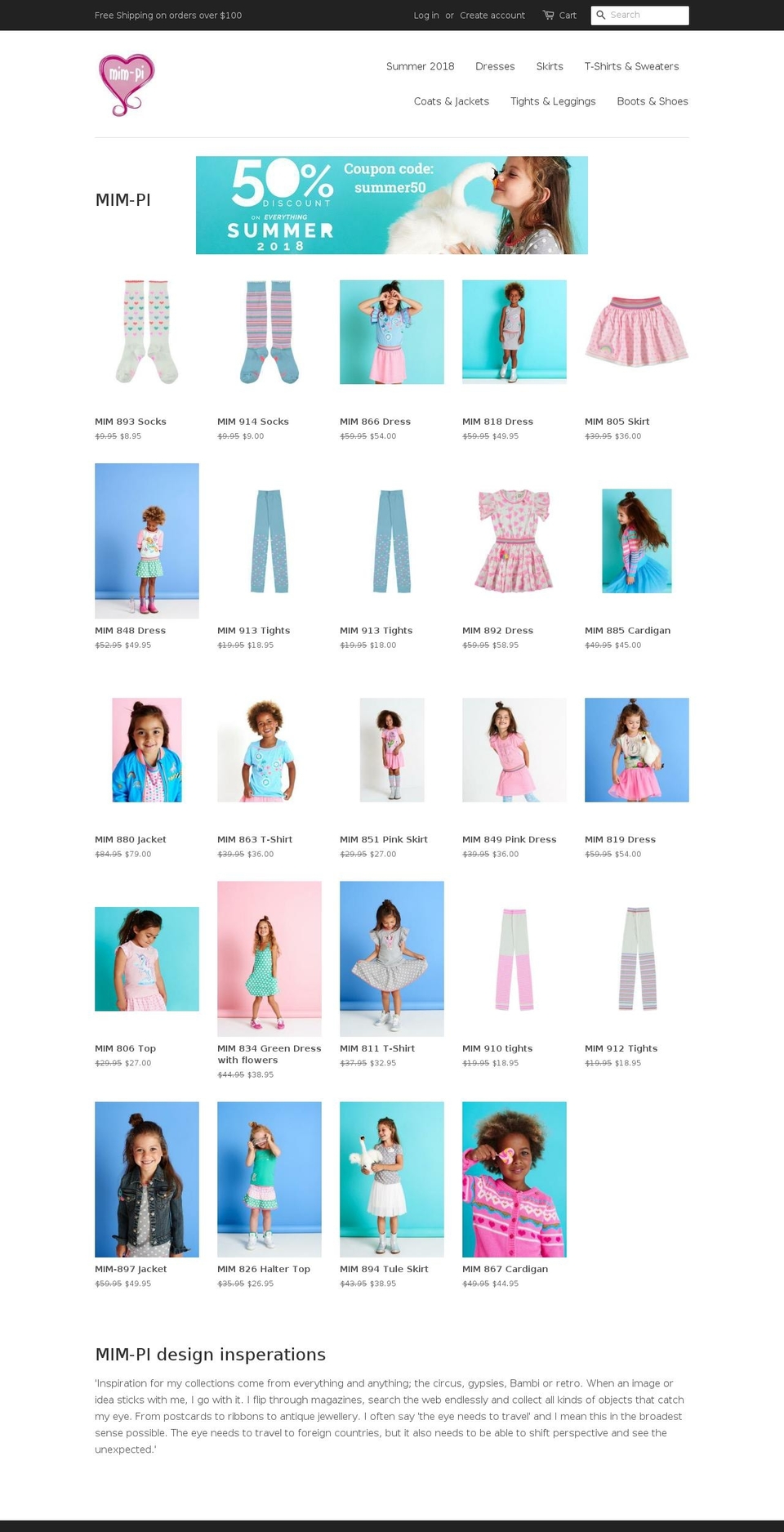 mimpiusa.com — Shopify storefront screenshot