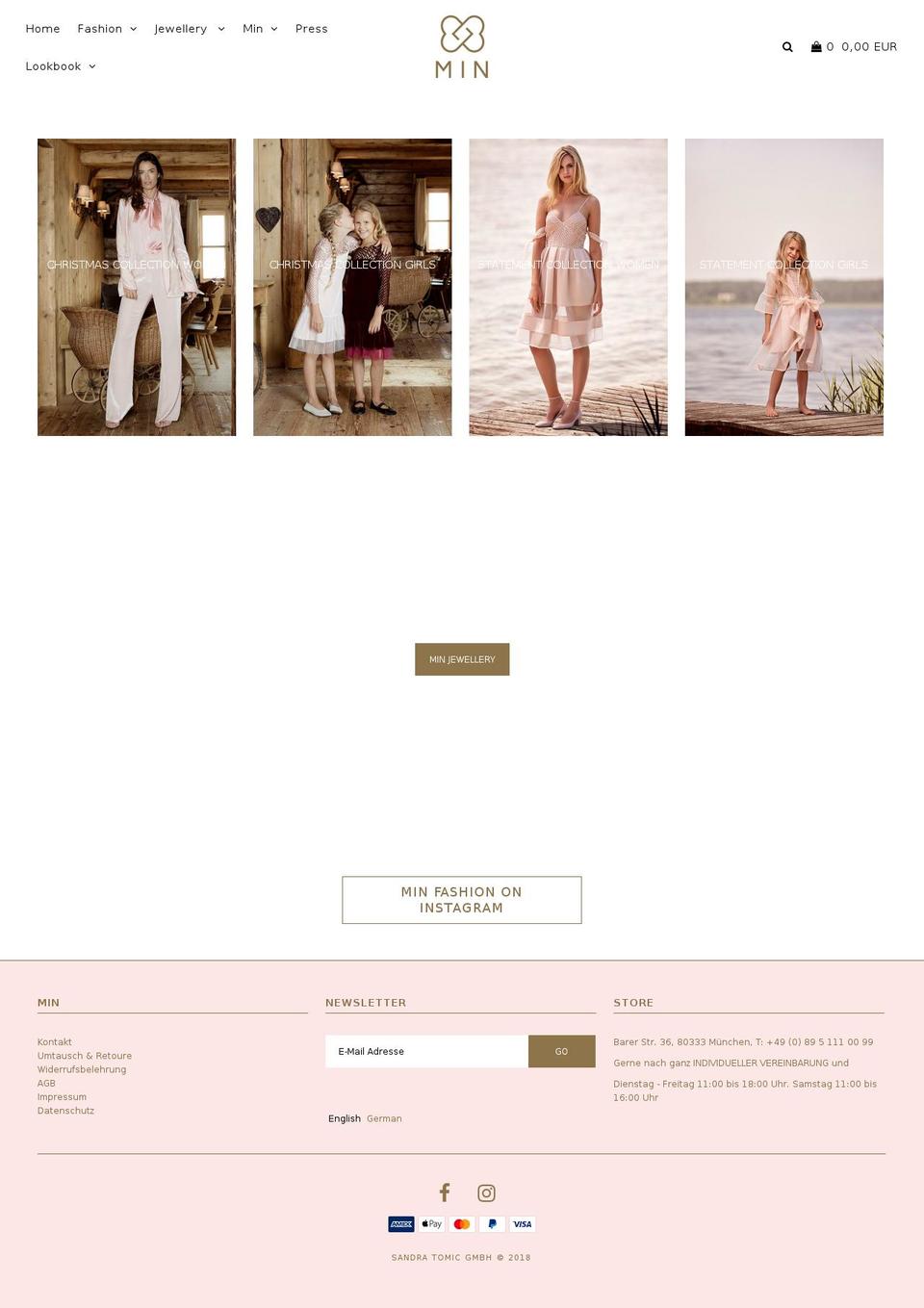 min-fashion.de shopify website screenshot