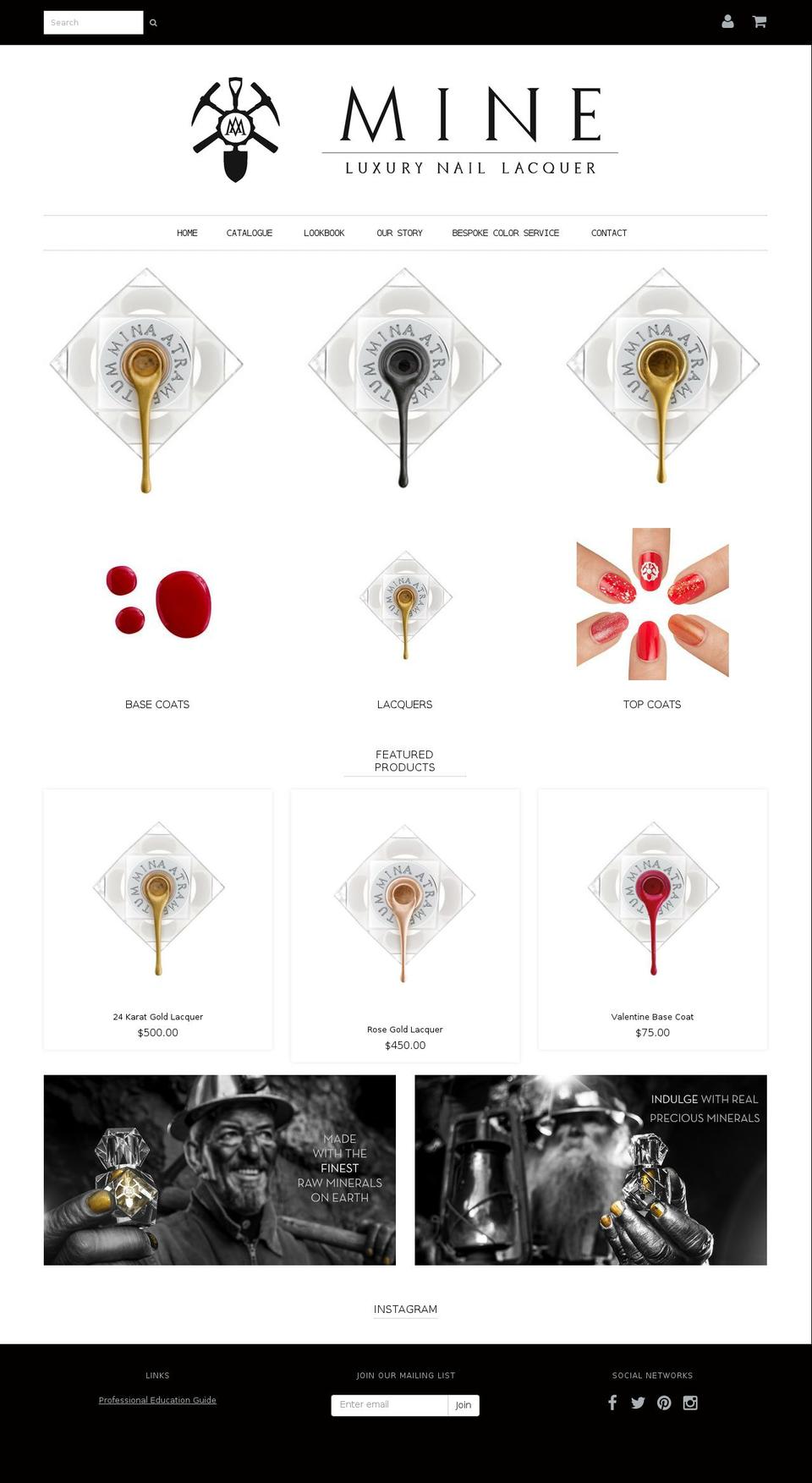 minaatra.com shopify website screenshot