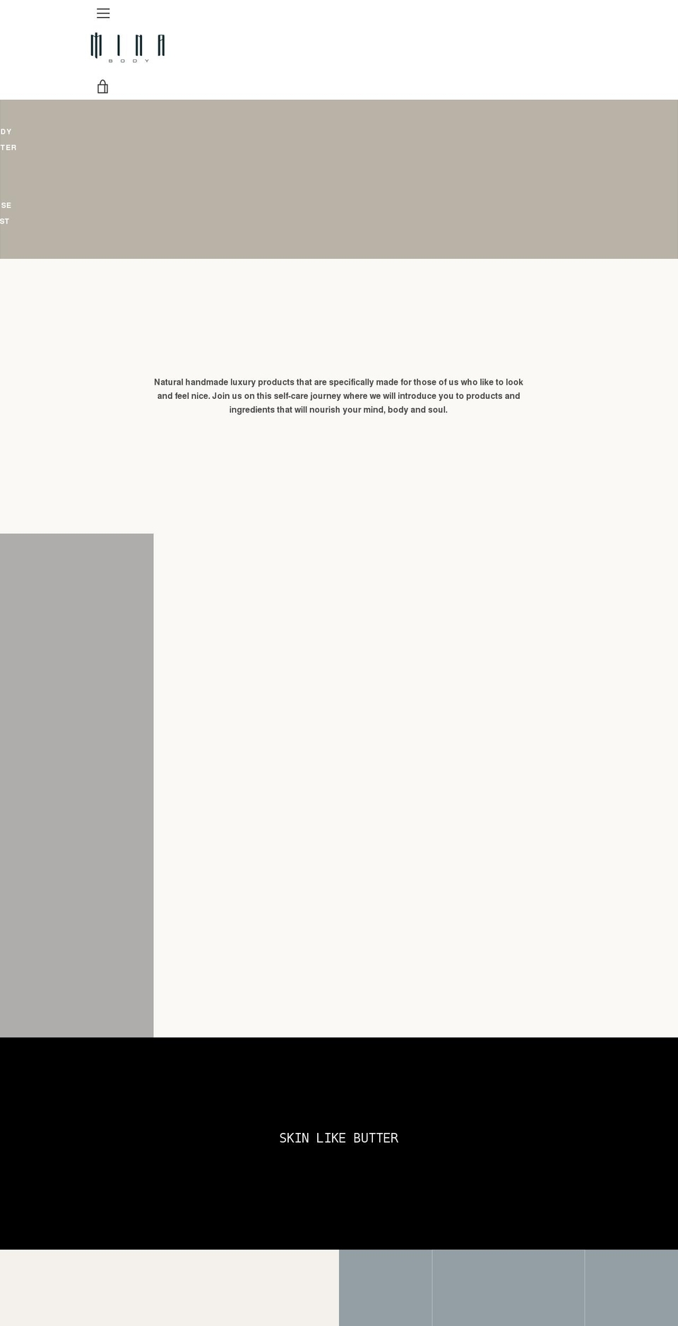 minabody.com shopify website screenshot