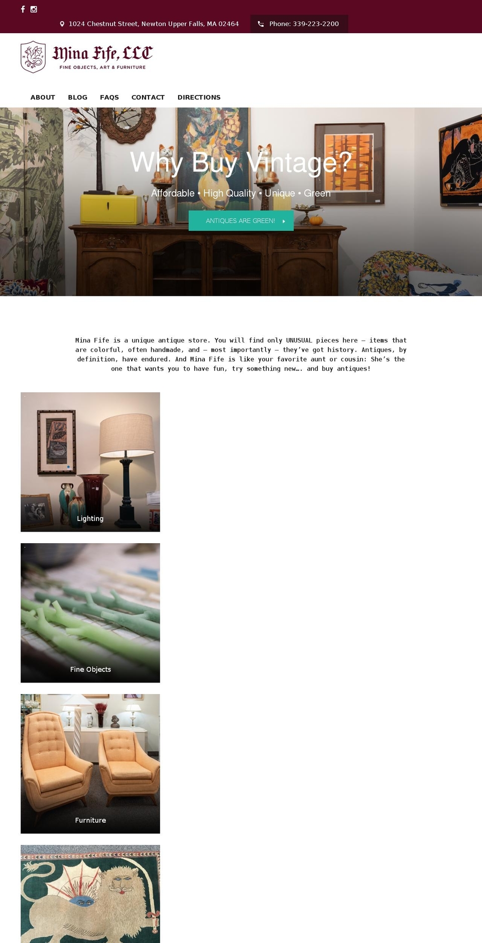 minafife.com shopify website screenshot