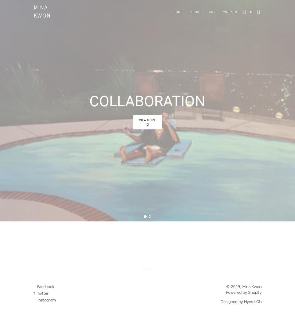 minakwon.com shopify website screenshot