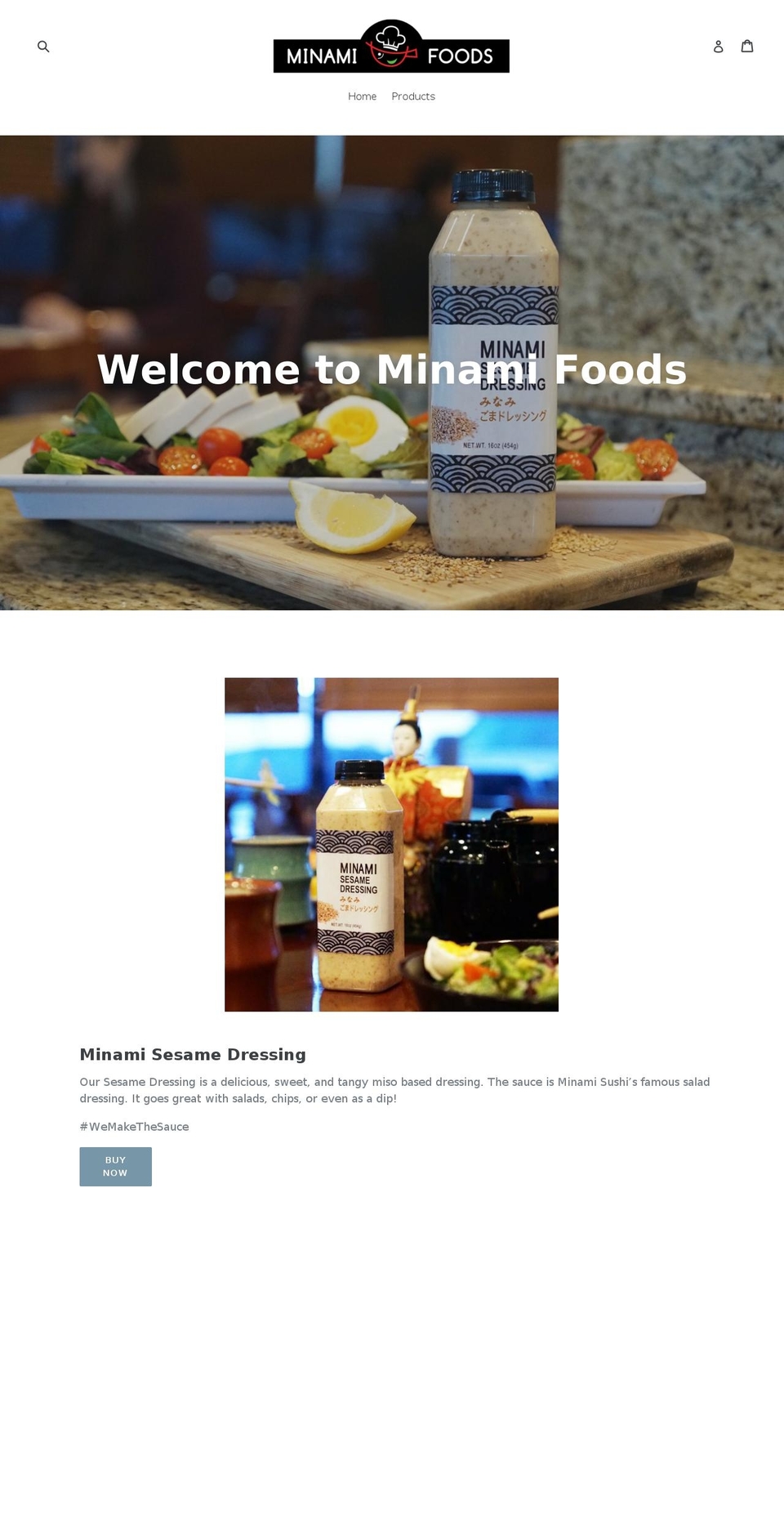 minamifoods.com shopify website screenshot