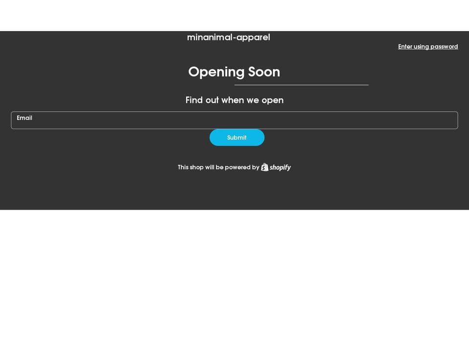 minanimal.com shopify website screenshot