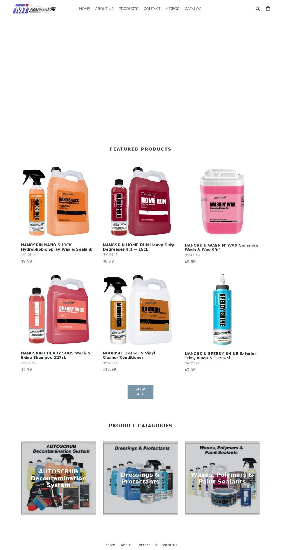minanoskin.com — Shopify storefront screenshot