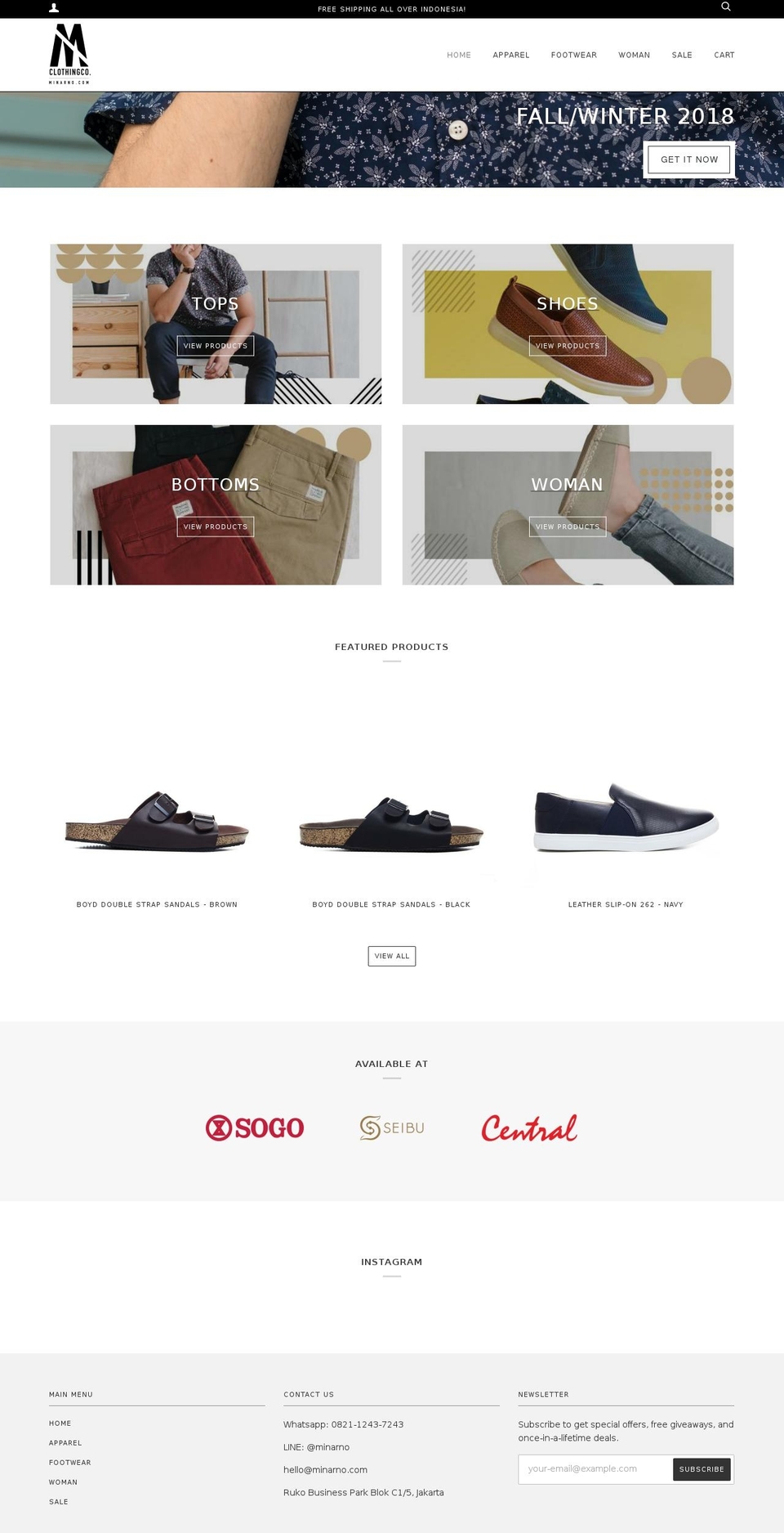 minarno.com — Shopify storefront screenshot