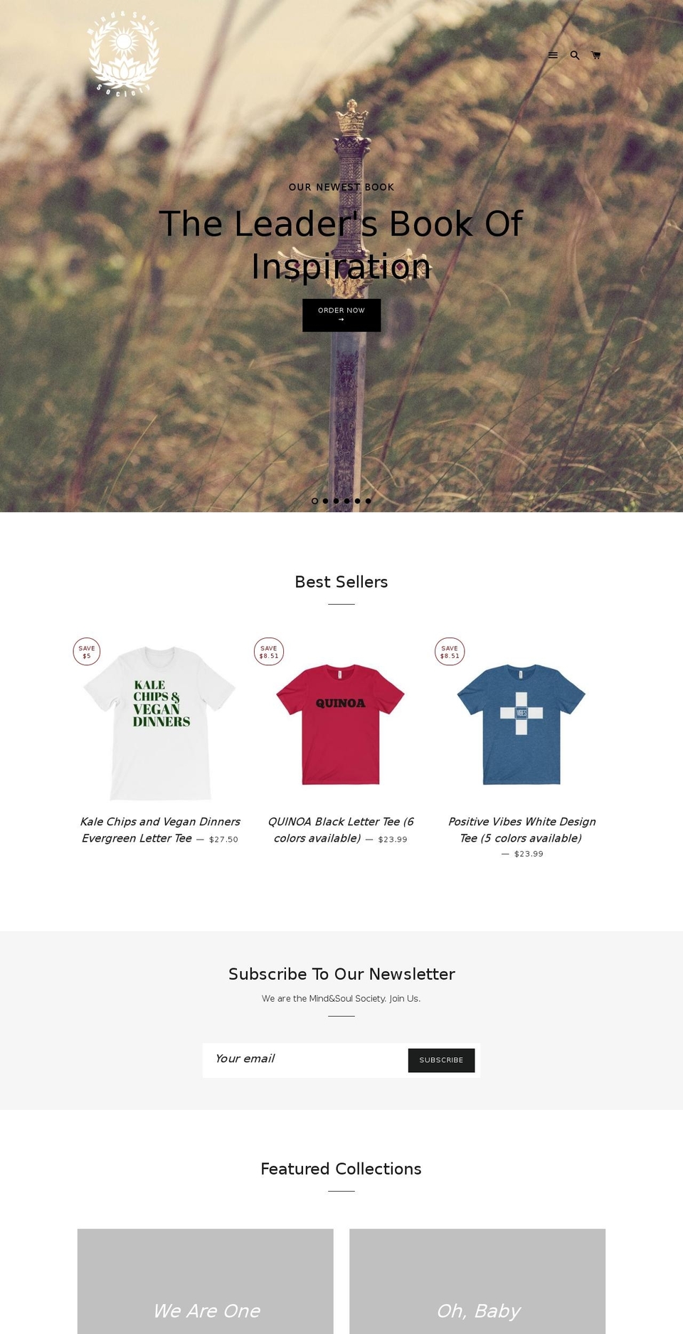 mindandsoulsociety.com — Shopify storefront screenshot