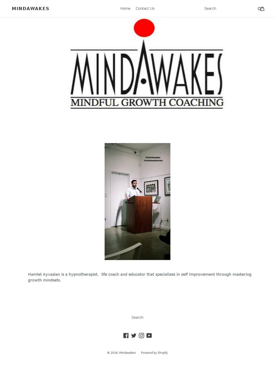 mindawakes.com — Shopify storefront screenshot