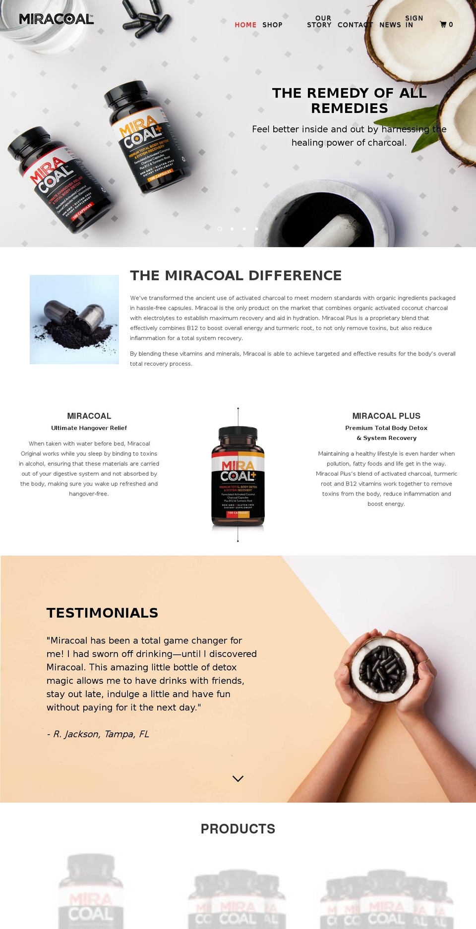 mindbodycoal.com shopify website screenshot