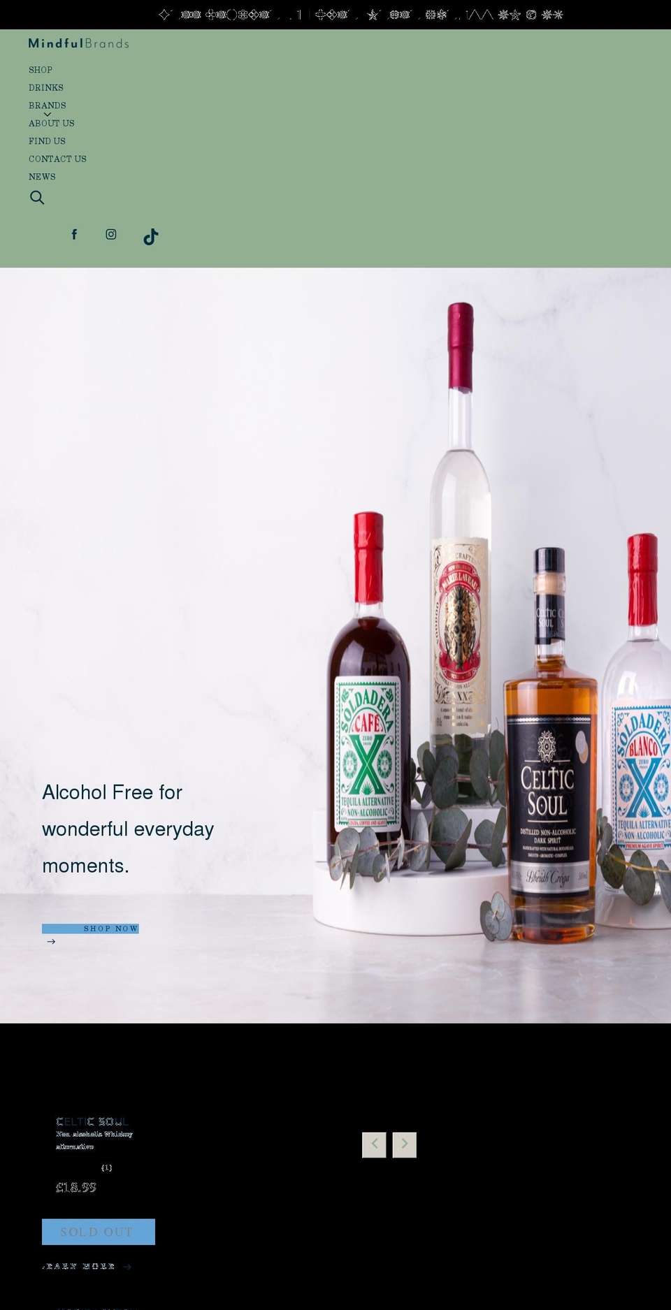 mindful-brands.com shopify website screenshot