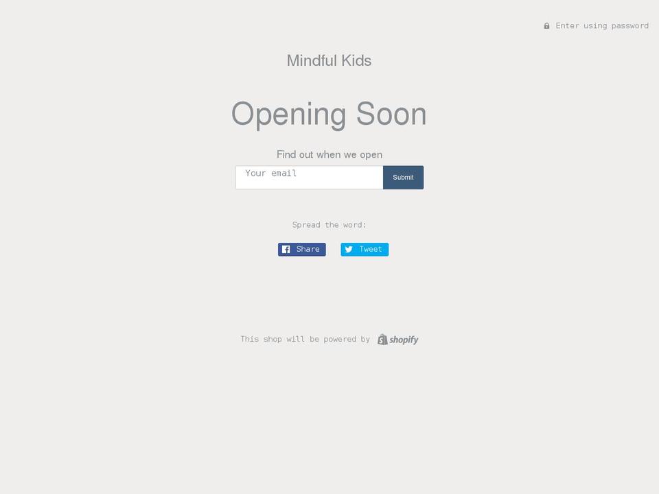 mindful-kids.com shopify website screenshot