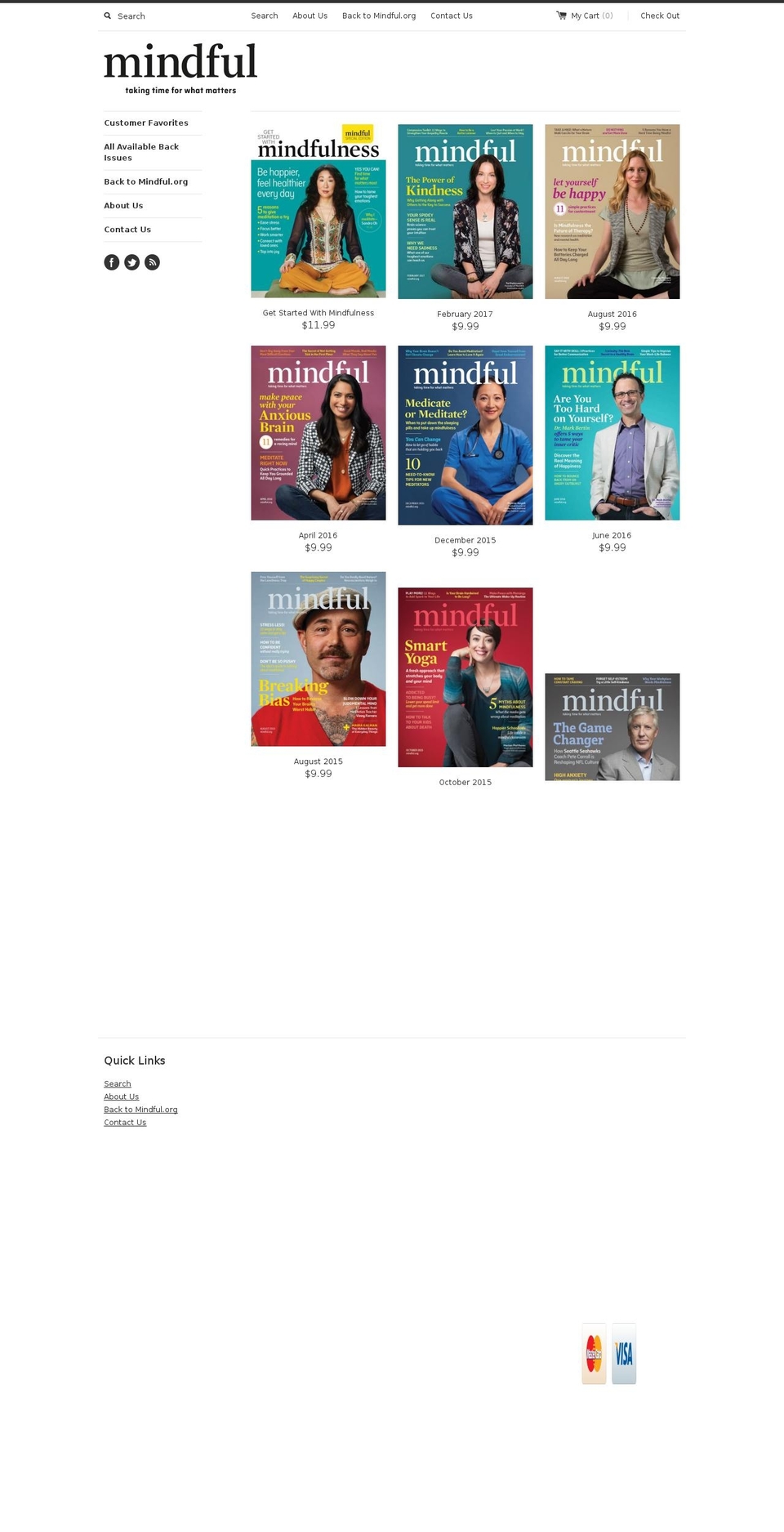 mindful-magazine.myshopify.com shopify website screenshot