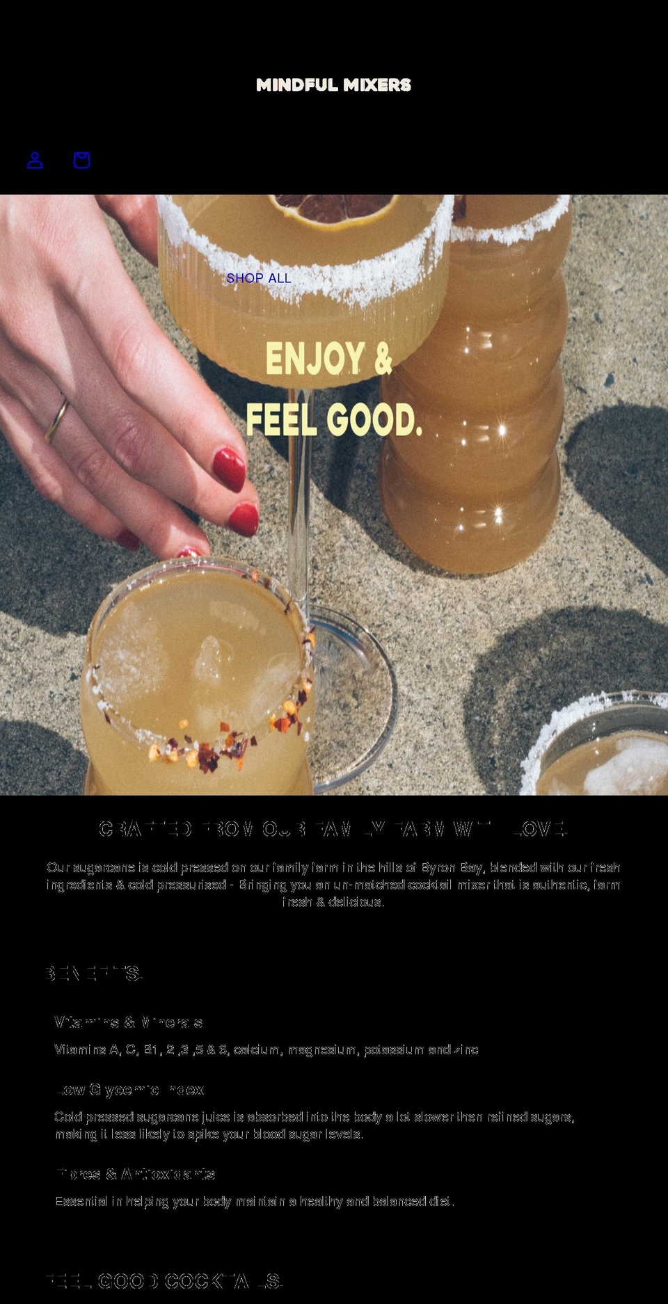 mindfulmixers.com shopify website screenshot