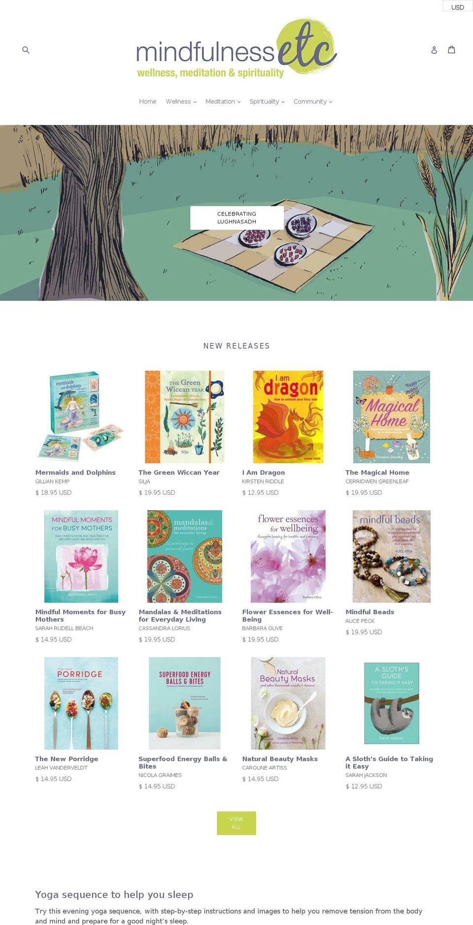mindfulnessetc.com — Shopify storefront screenshot