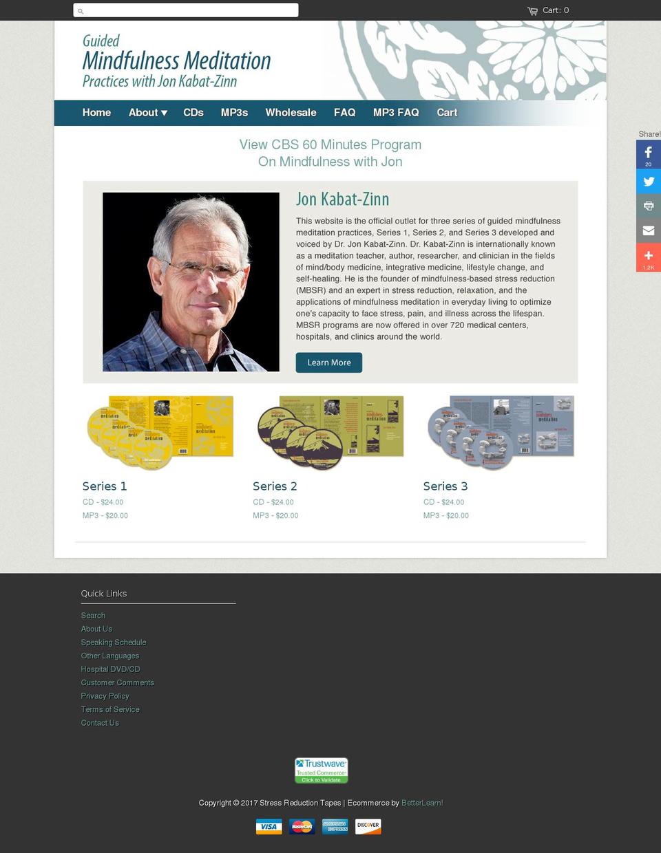 mindfulnesstapes.com shopify website screenshot