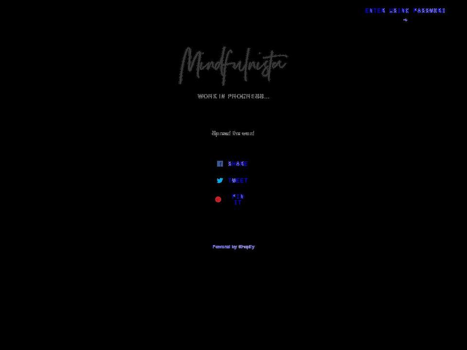 mindfulnista.com shopify website screenshot