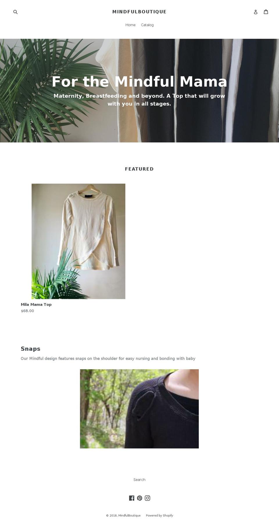 mindfulthreadsboutique.com — Shopify storefront screenshot