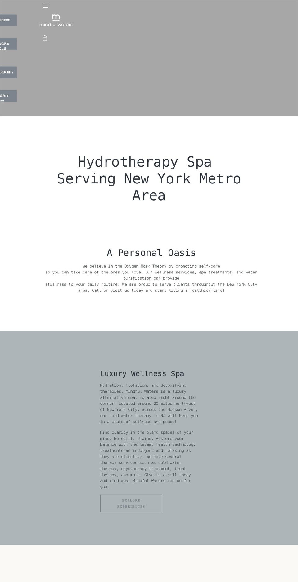 mindfulwaters.net shopify website screenshot