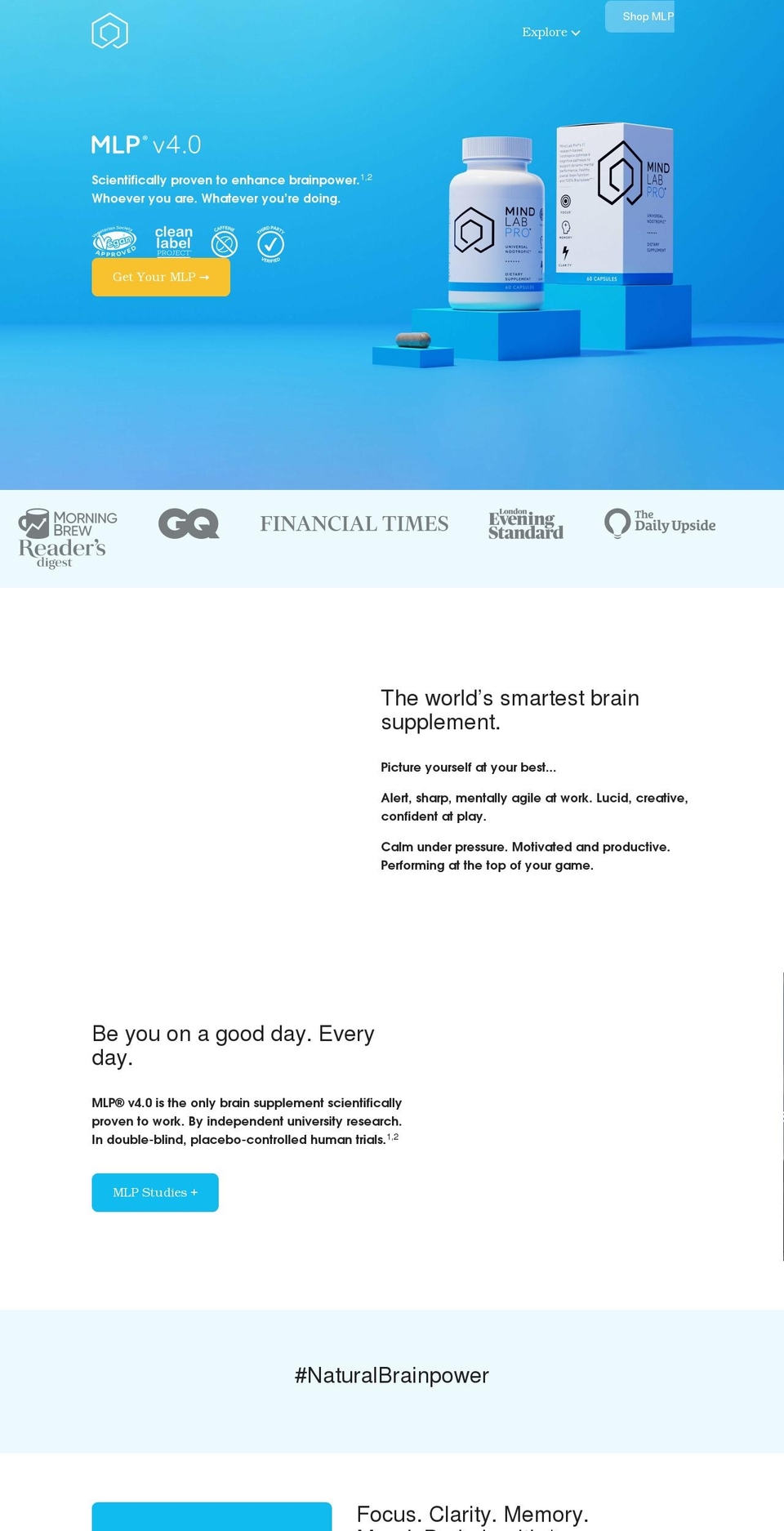 mindlabpro.com shopify website screenshot