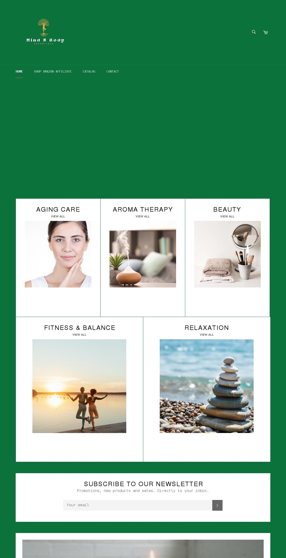 mindnbodyessentials.com shopify website screenshot