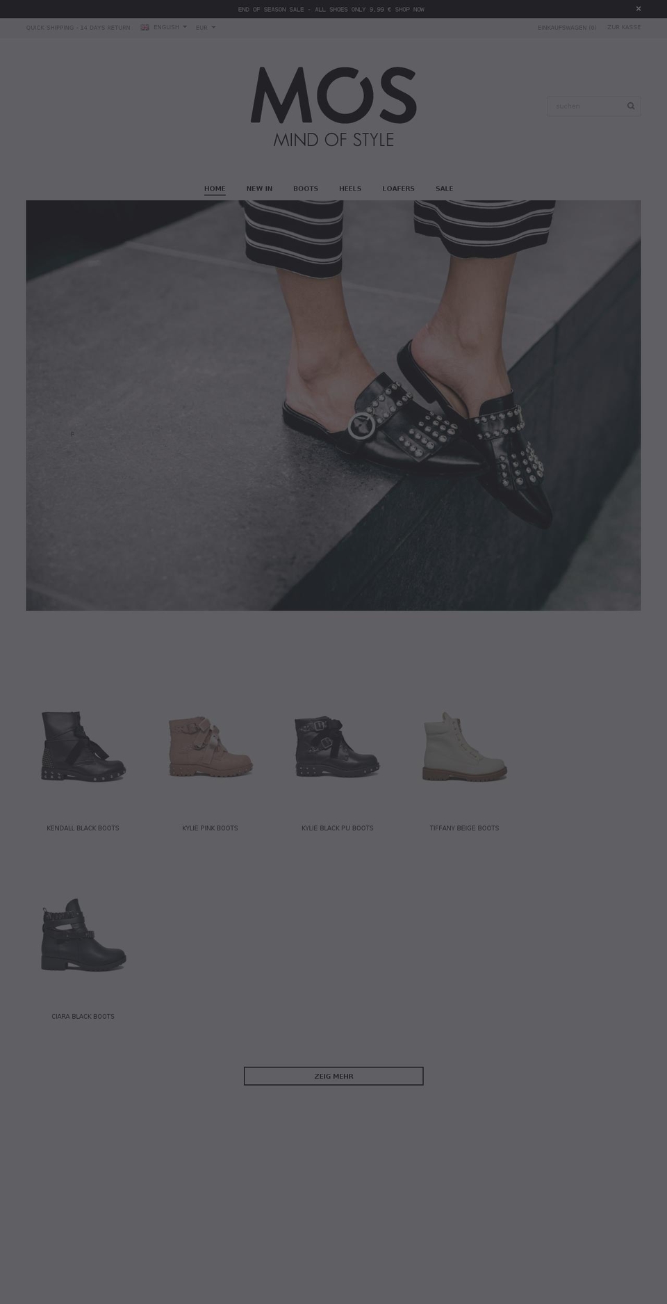 mindofstyle.com — Shopify storefront screenshot