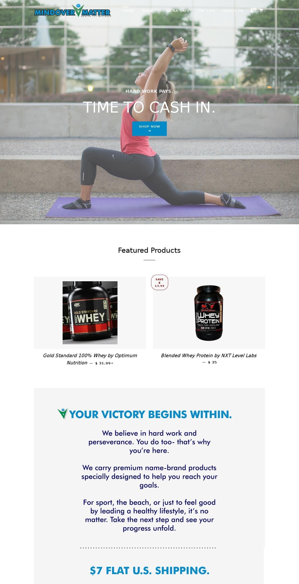 mindovermatterss.com shopify website screenshot