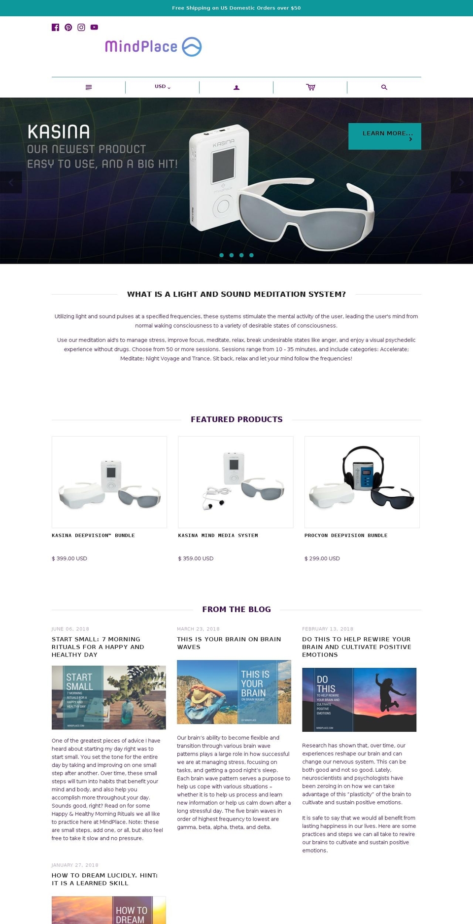 mindplaceavs.com — Shopify storefront screenshot