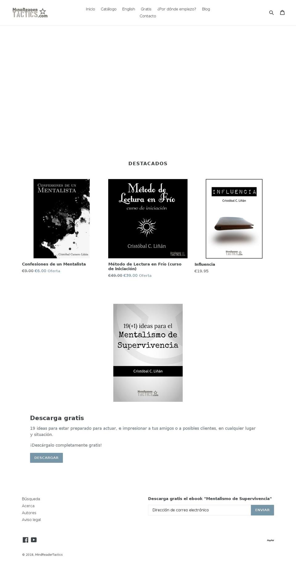 mindreadertactics.com shopify website screenshot