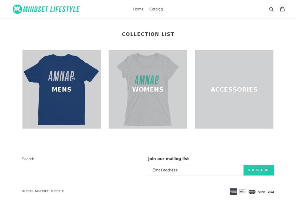 mindsetlifestyle.com — Shopify storefront screenshot