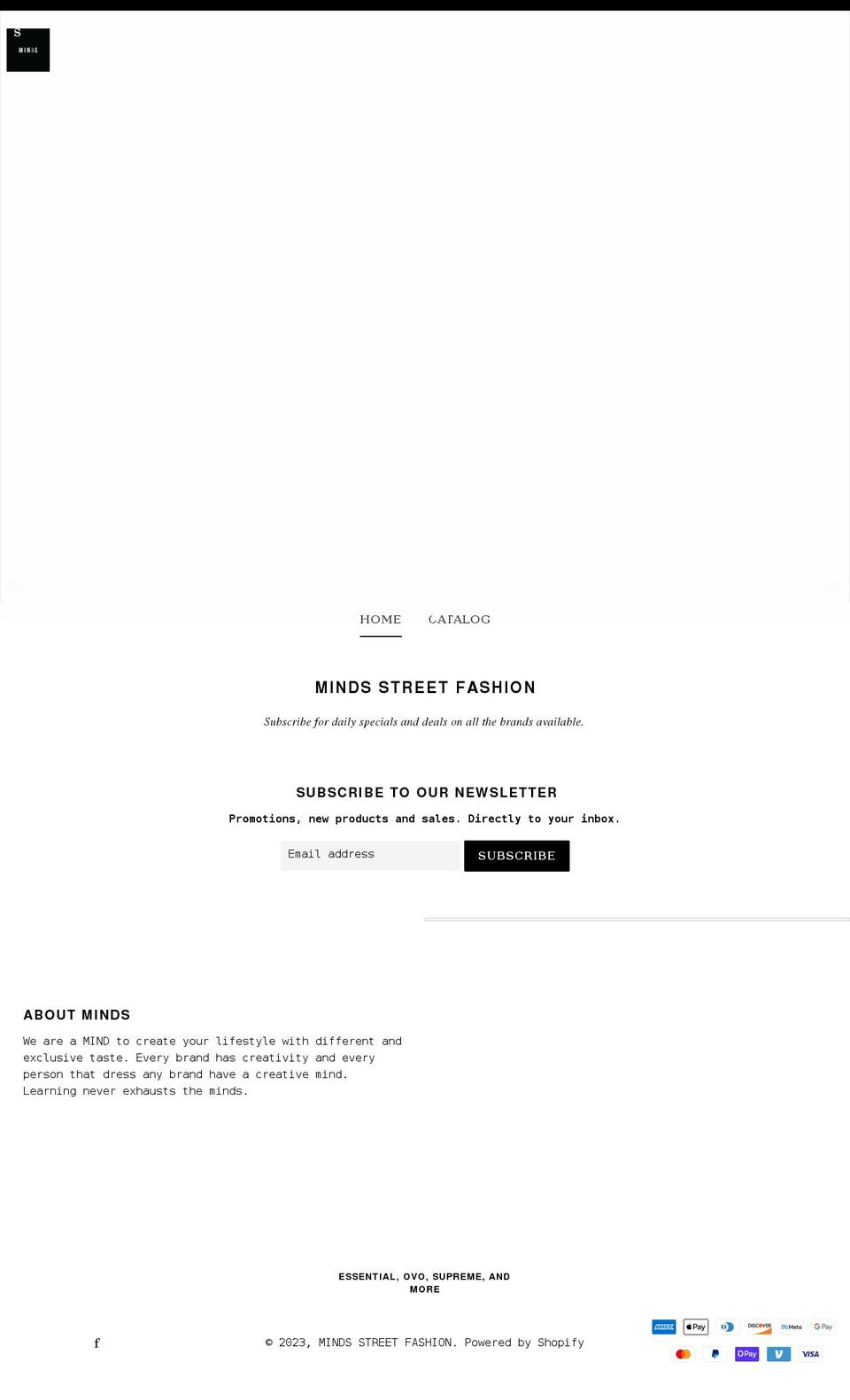 mindstreetfashion.com shopify website screenshot