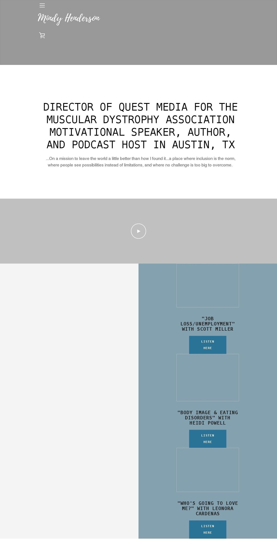 mindy-henderson-speaks.myshopify.com shopify website screenshot