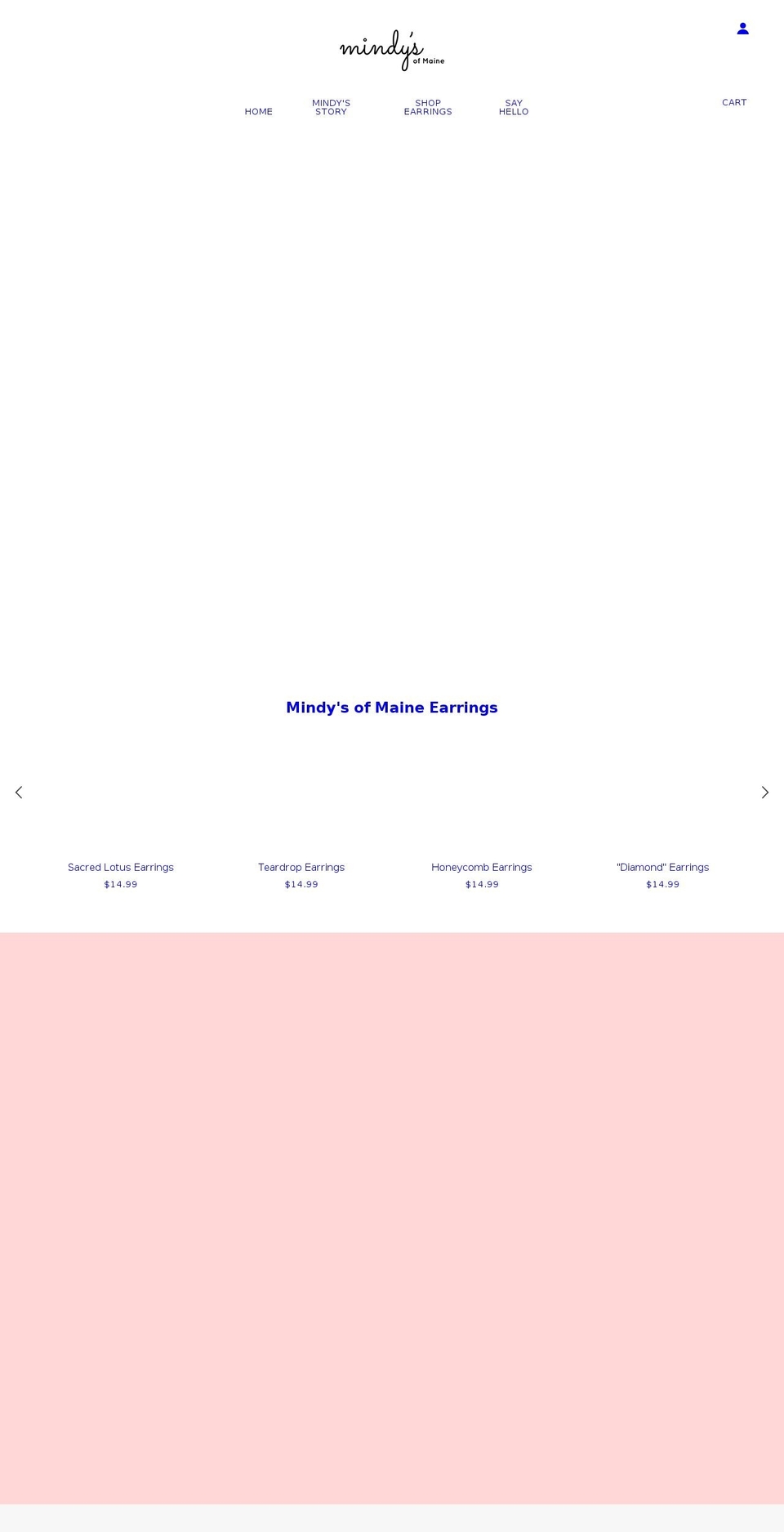 mindysofmaine.com shopify website screenshot