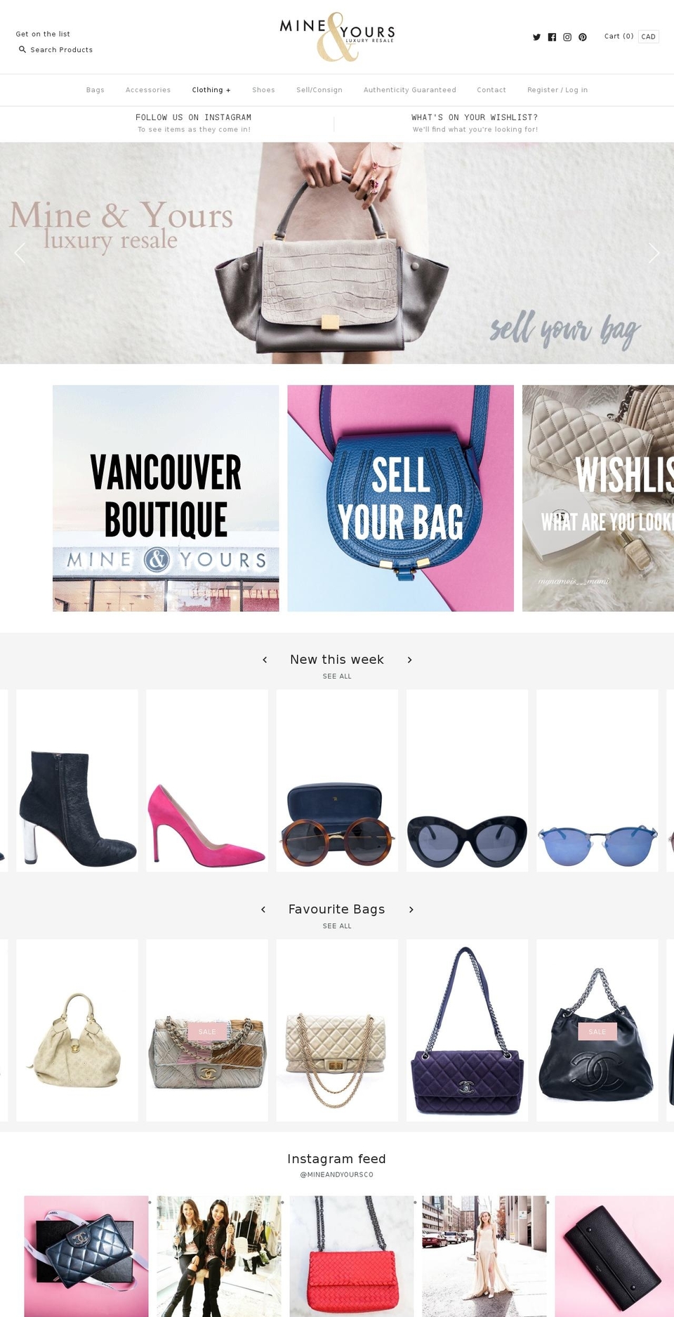 Spark Shopify theme site example mineandyours.com