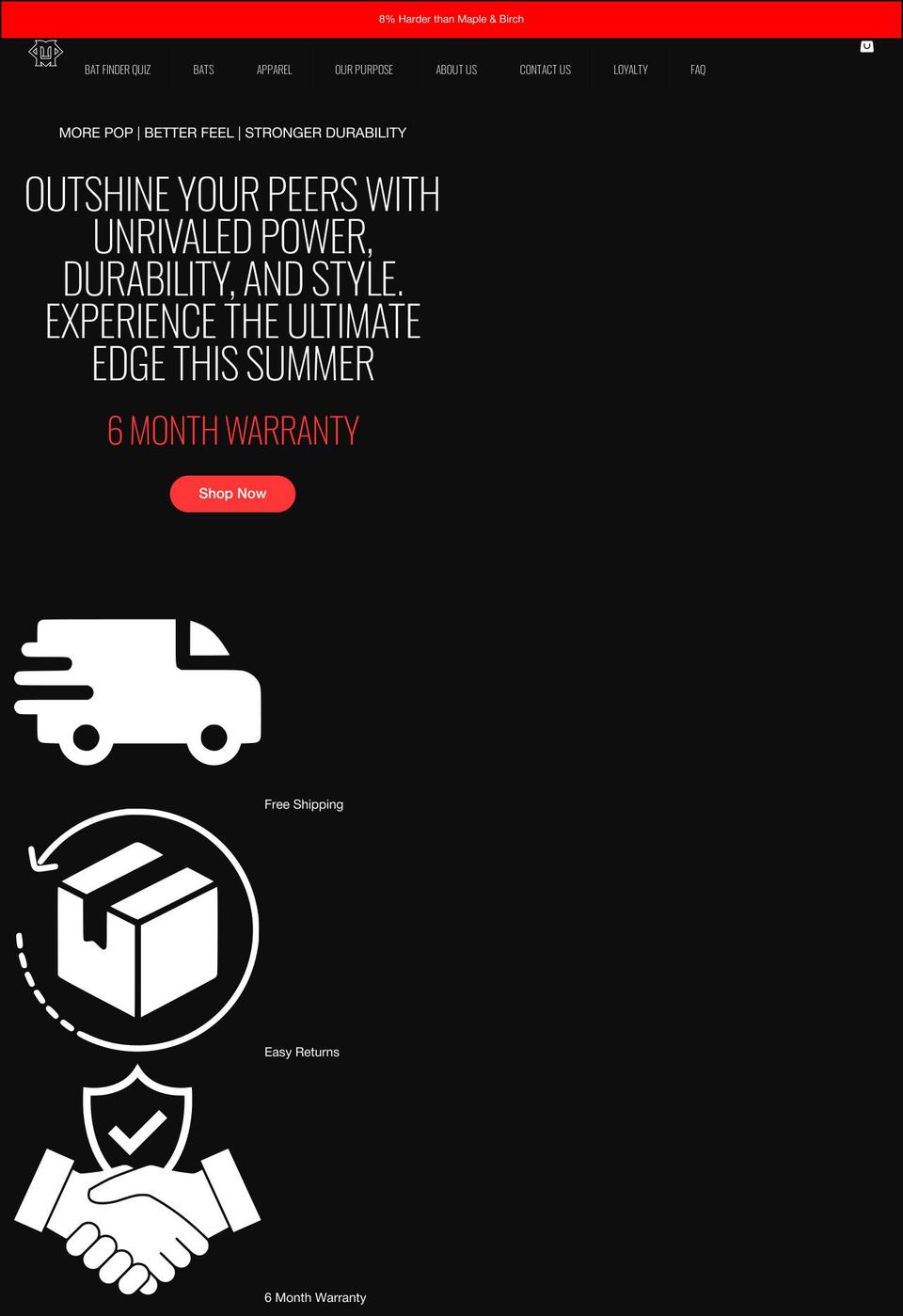 minebaseball.com shopify website screenshot