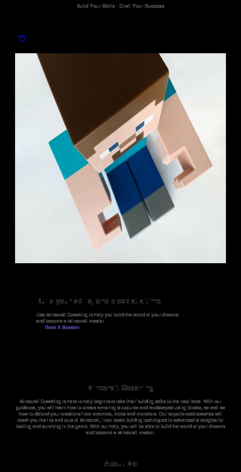 minecraftcoaching.com shopify website screenshot