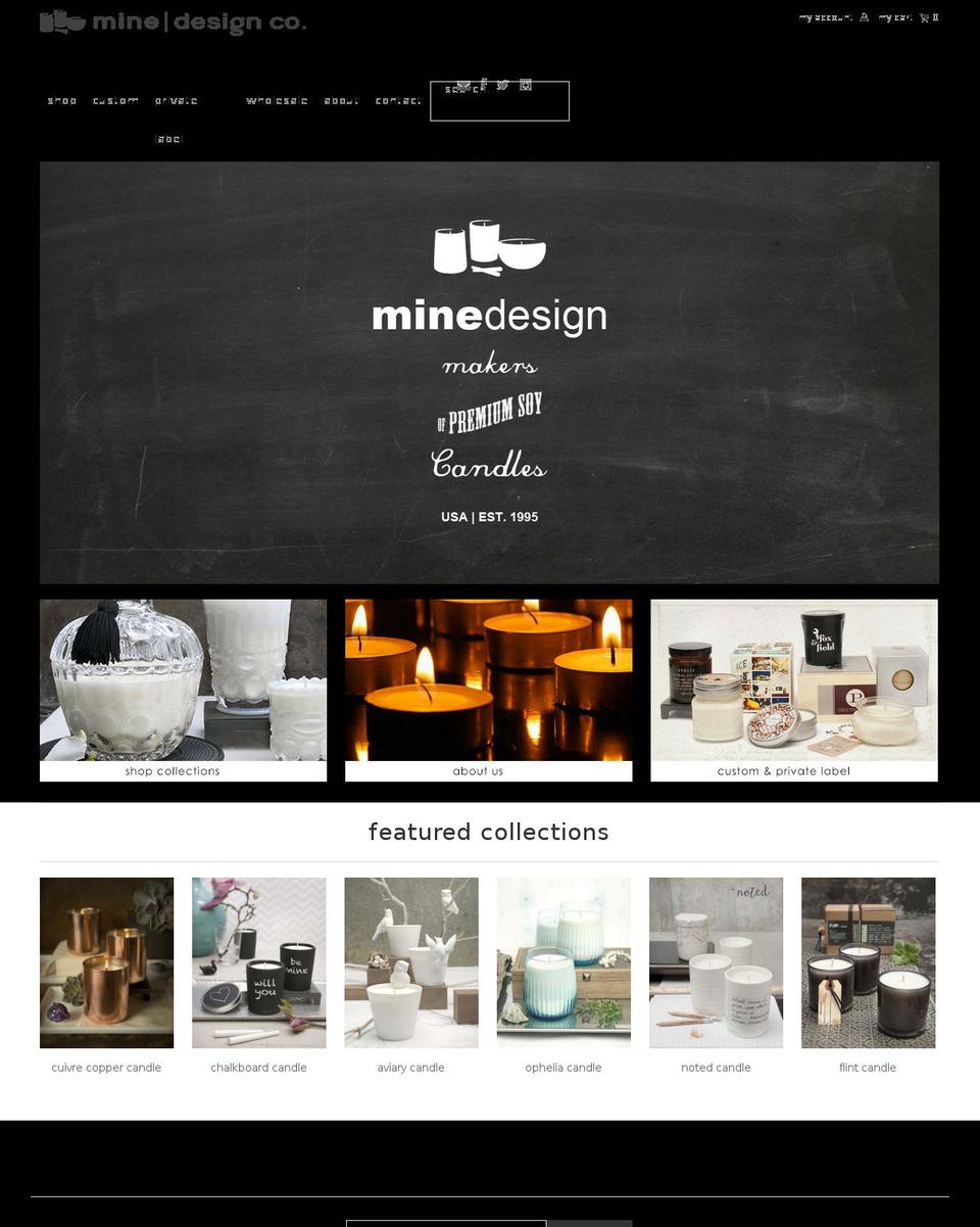 minedesignhome.com shopify website screenshot