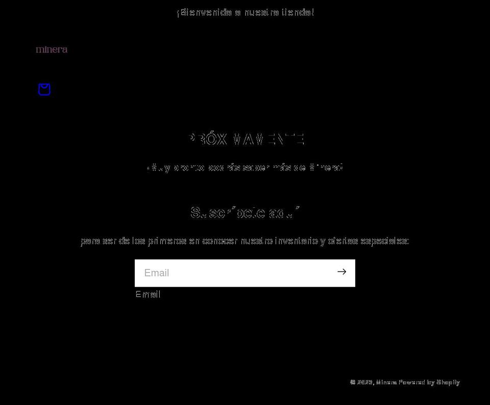 minera.com.mx shopify website screenshot