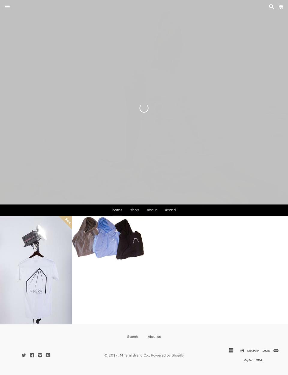 mineralbrandco.com shopify website screenshot