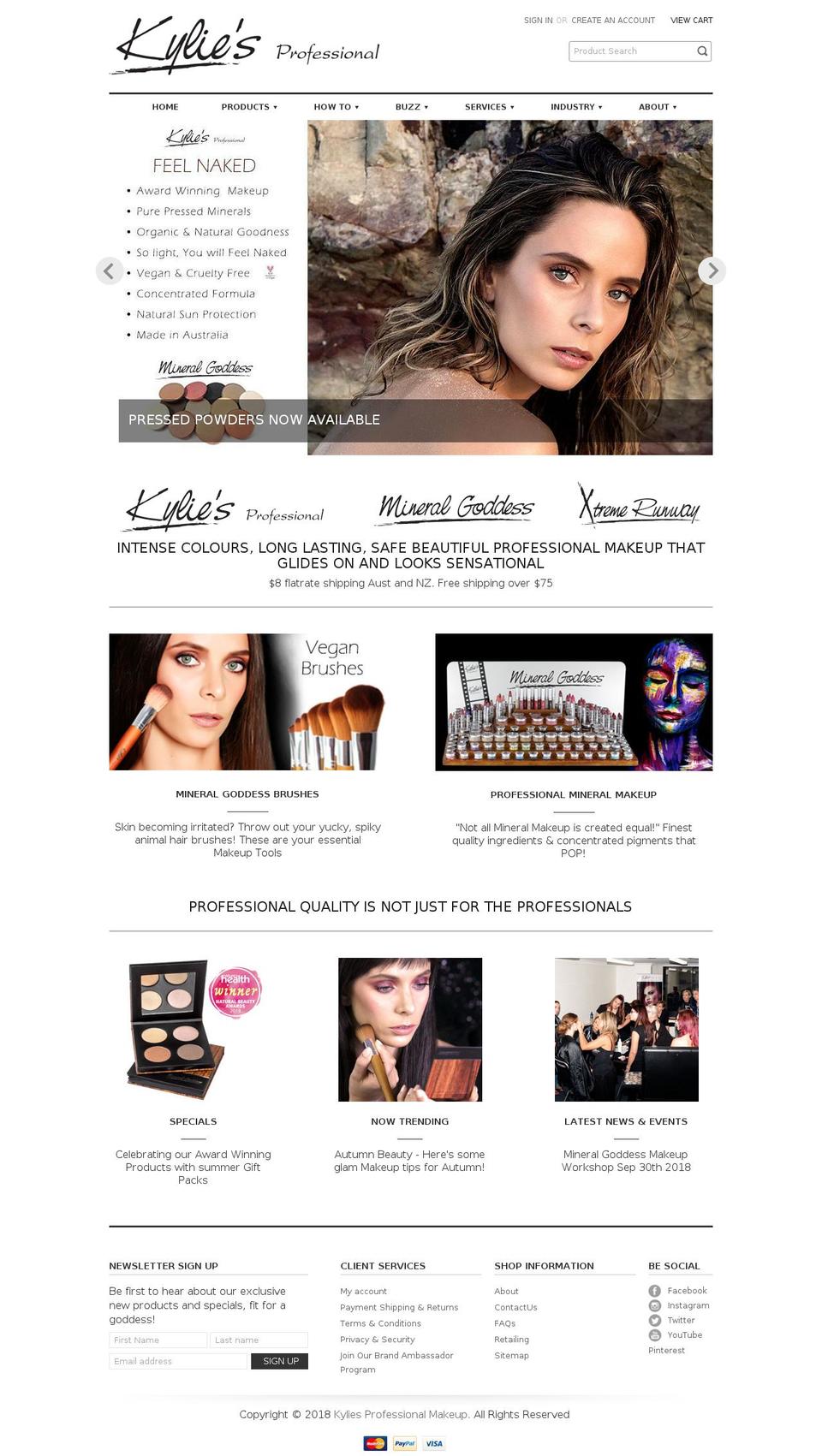 Kylies-v1 Shopify theme site example mineralgoddess.com