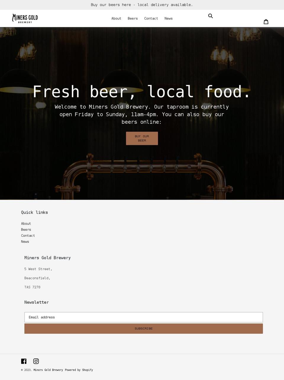 minersgold.com.au shopify website screenshot