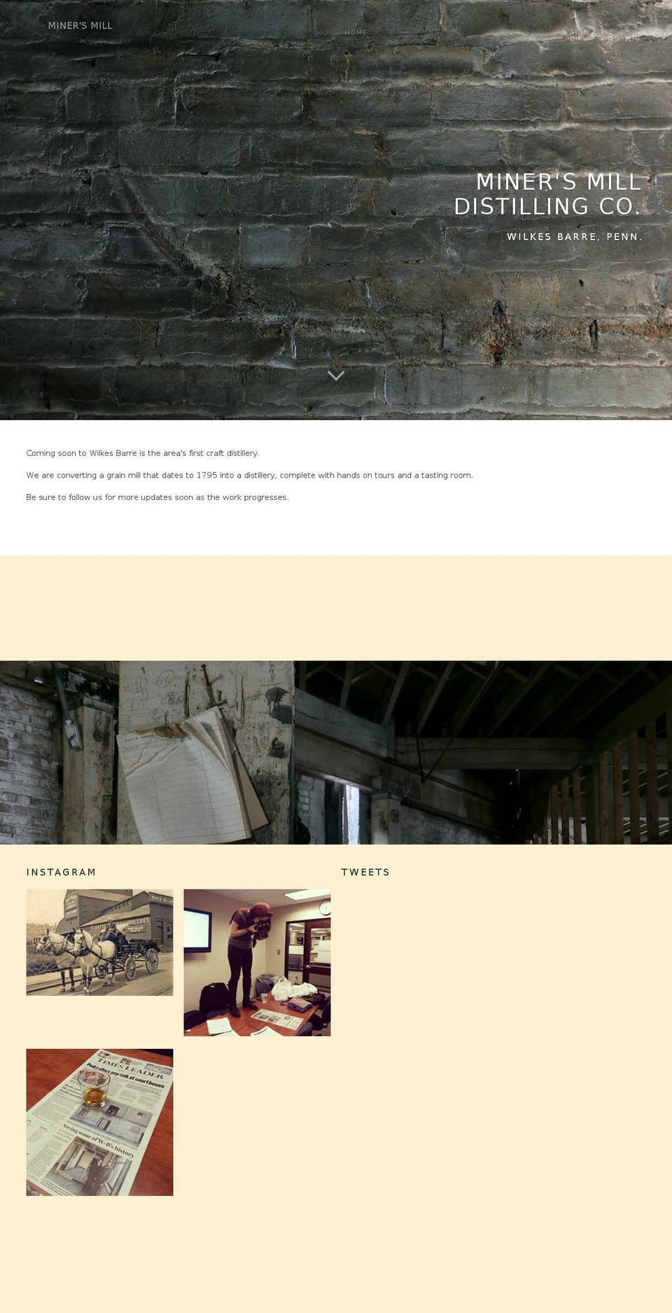 minersmill.com — Shopify storefront screenshot