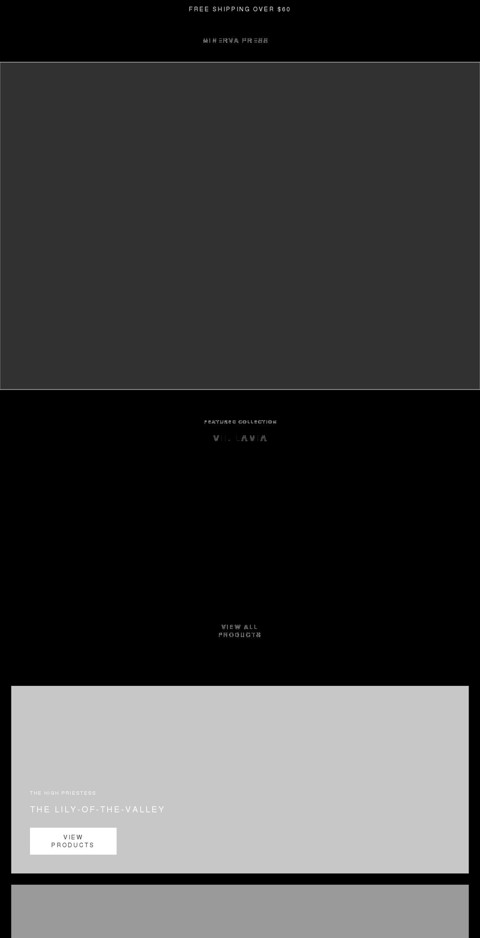 minervapress.com shopify website screenshot