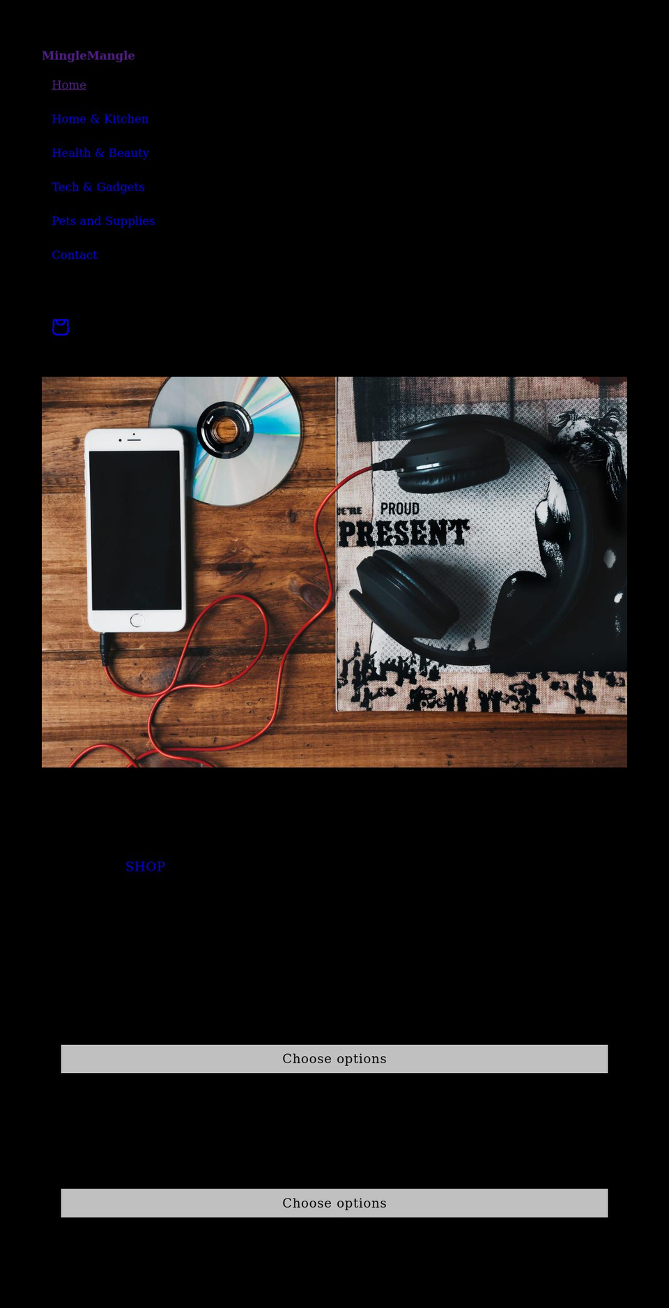 minglemangle.net shopify website screenshot