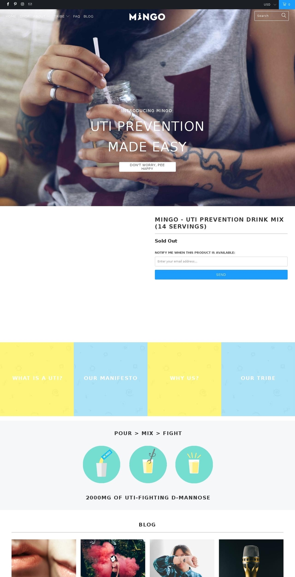 mingohealth.com shopify website screenshot