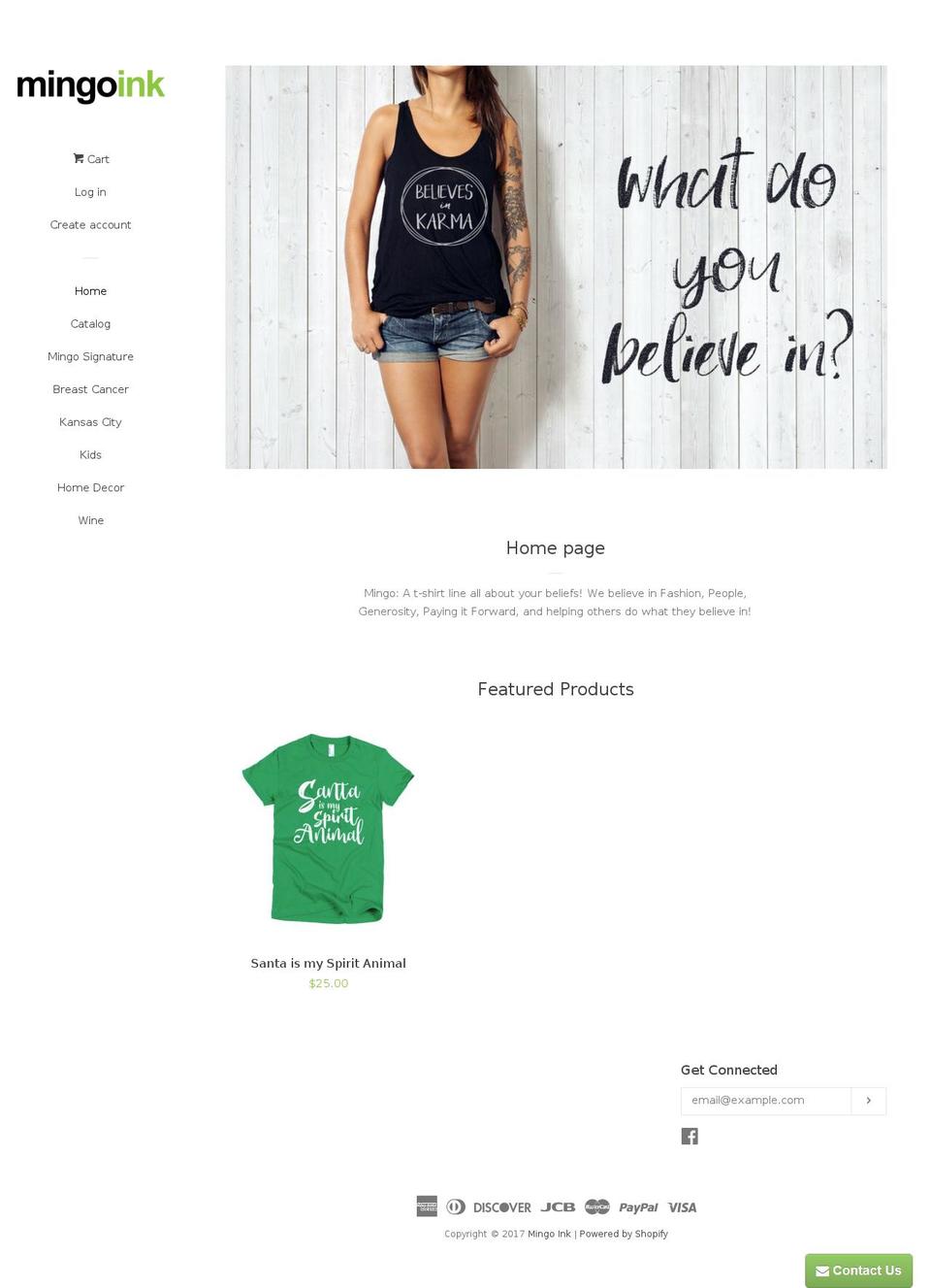 mingoink.com shopify website screenshot