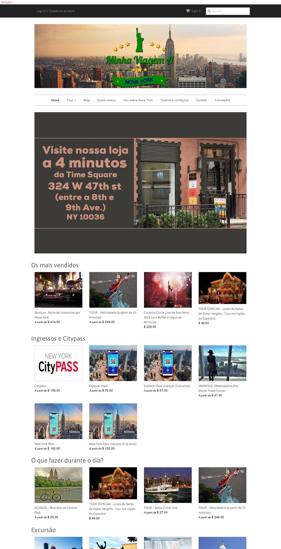 minhaviagemanovayork.myshopify.com shopify website screenshot