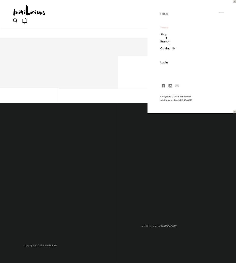 mini-licious.com.au shopify website screenshot