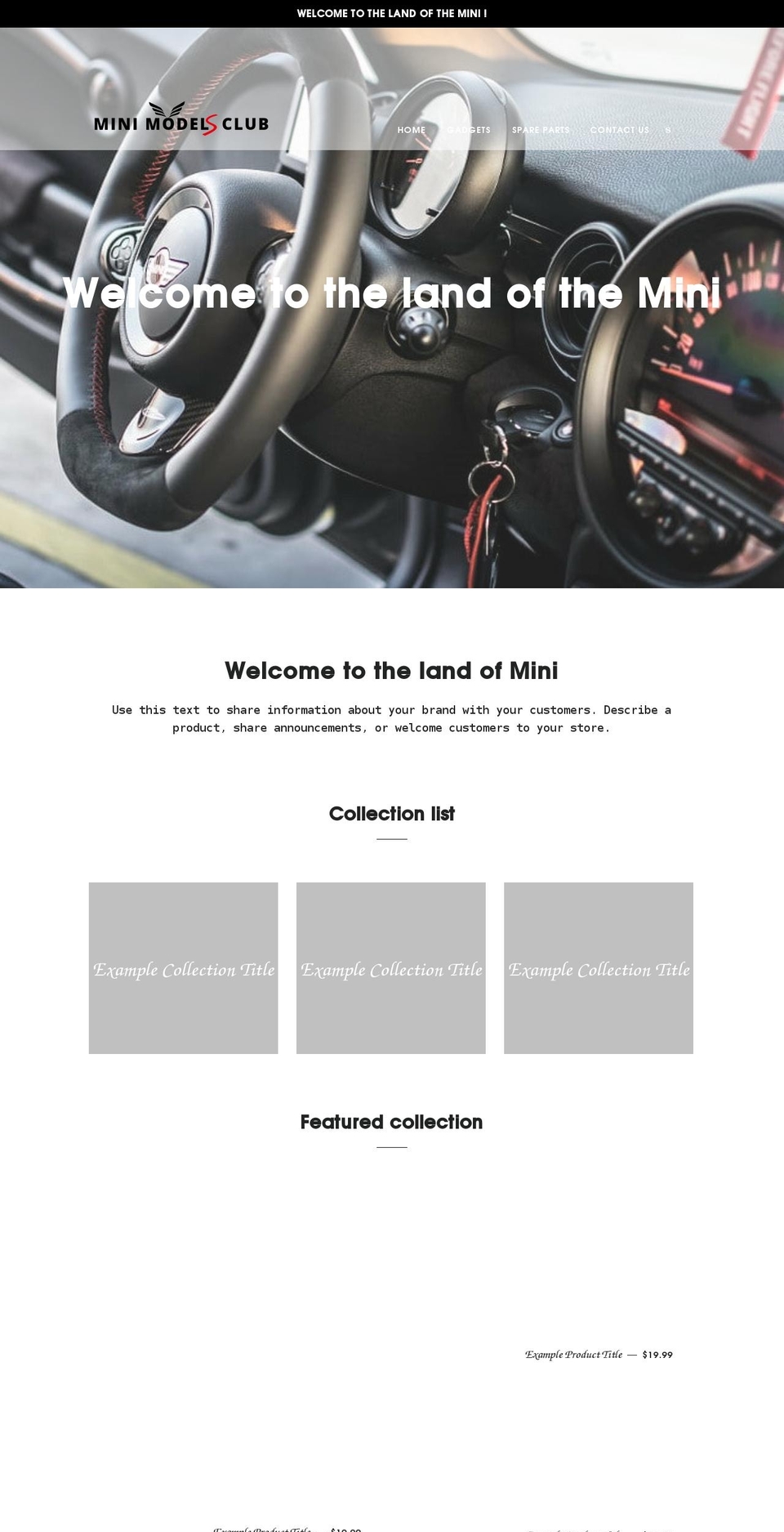 mini-models-club-2.myshopify.com shopify website screenshot